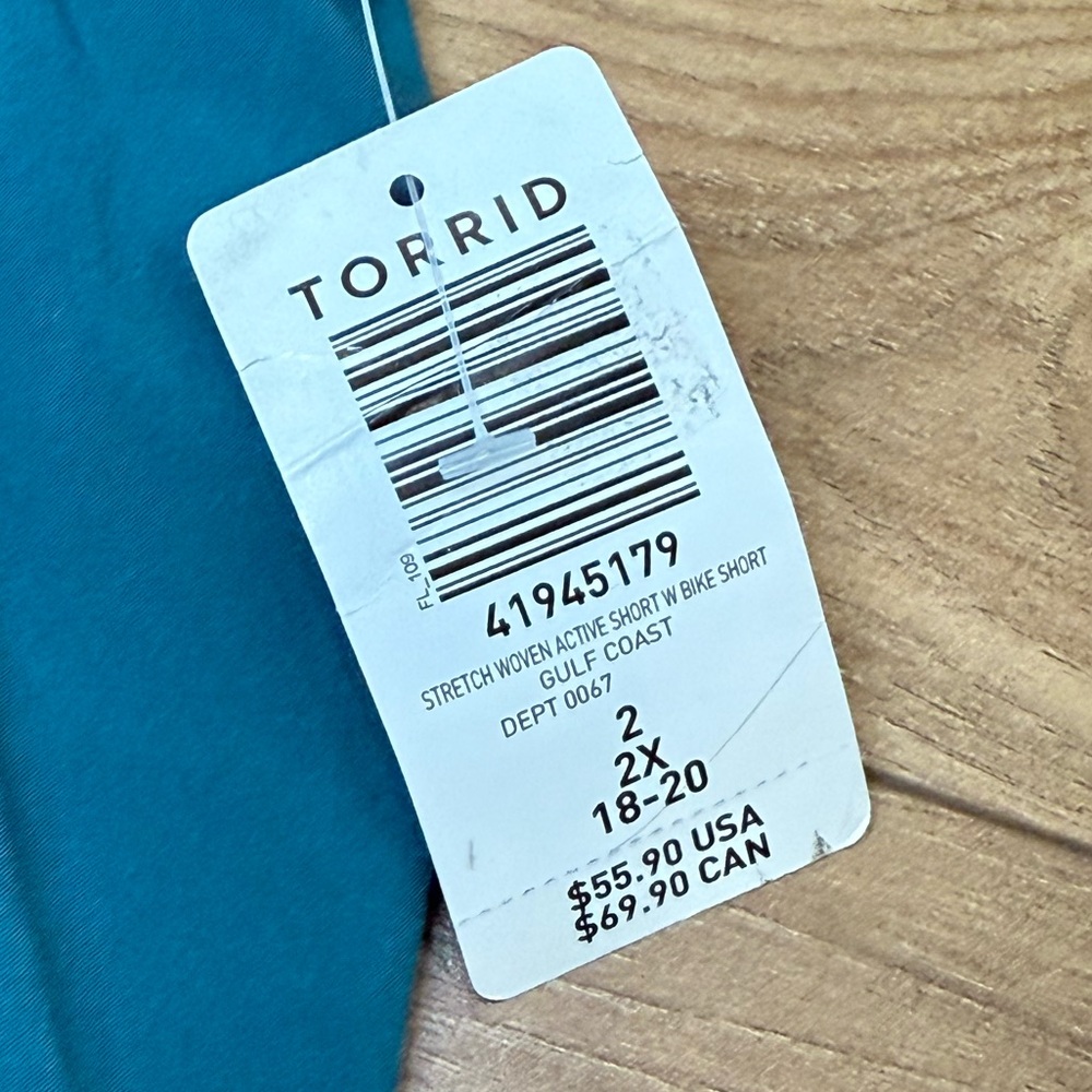 Torrid Teal Women's Athletic Shorts - Picture 5 of 6